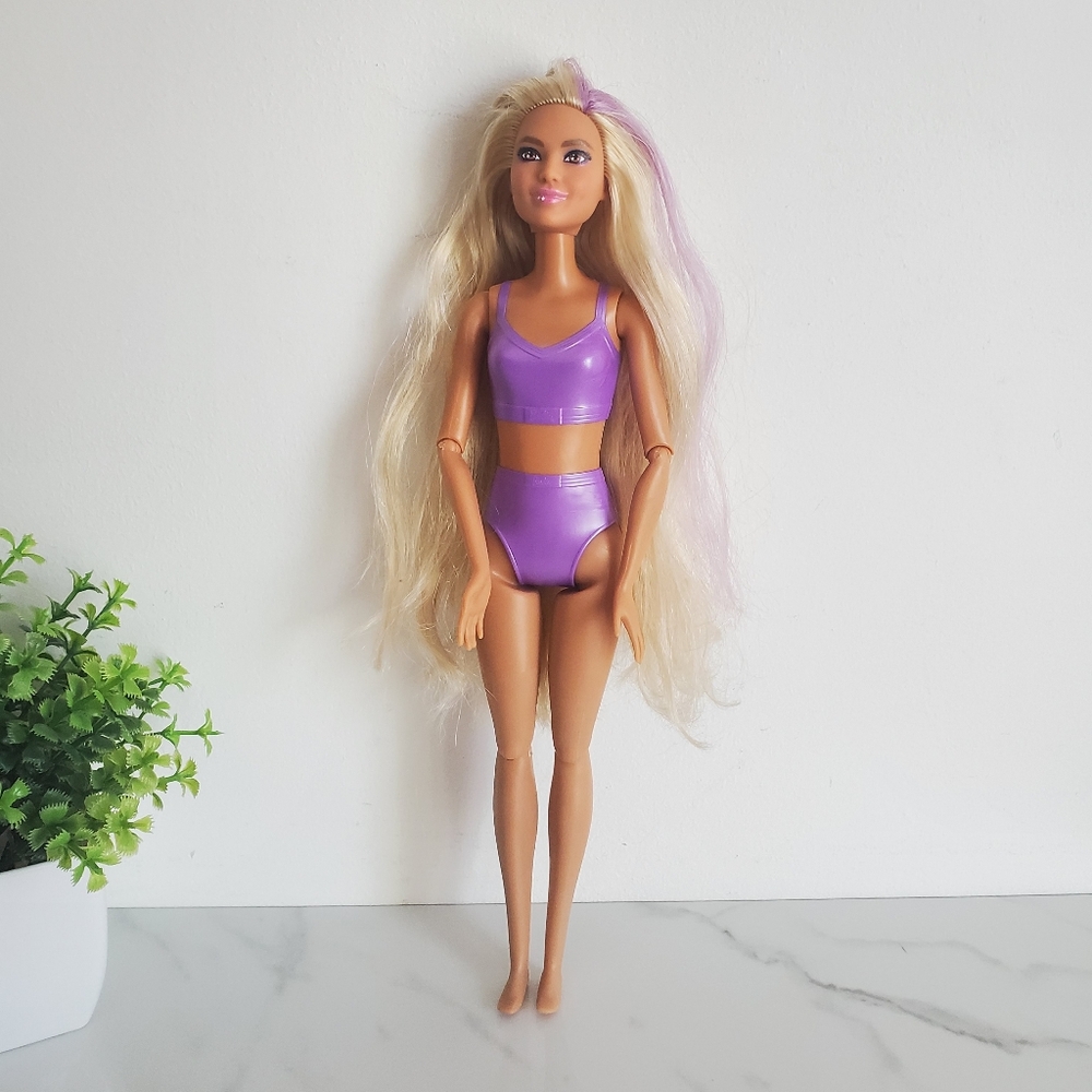 Genuine Barbie Posable Cutie Reveal Doll Blonde Hair 11 " Fashion Doll  Mattel